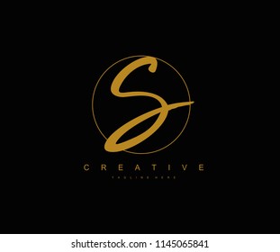 Letter S Circle Line Luxury Premium Logo Design