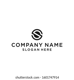 letter s circle logo design vector illustration template
