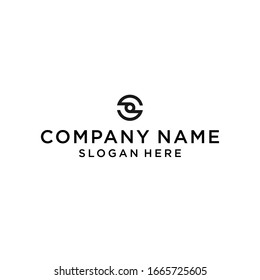 letter s circle logo design vector illustration template