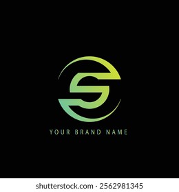 letter s circle logo design vector illustration template