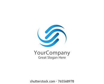  letter s circle logo icon. abstract alphabet sign design. vector illustration.