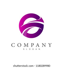 letter s and circle + circle logo with simple , letter s logo , Circle logo with a modern look and technology , template 