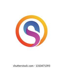 Letter S Circle Logo Vector Stock Vector (Royalty Free) 1310471393 ...