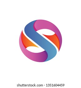 Letter S Circle Logo Vector