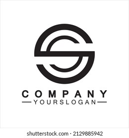Plantilla de diseño de vectores con logotipo de círculo de letra S