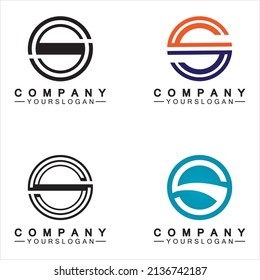 Letter S Circle Logo Vector Design Template