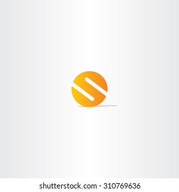 letter s circle orange logo sign number 