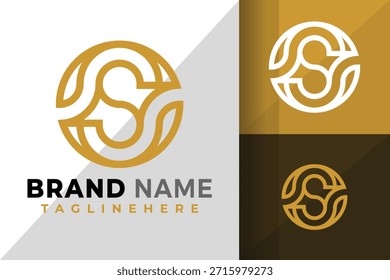 Letra S Círculo Logotipos Únicos Elemento De Diseño Ilustración vectorial de stock