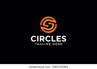 letter S circles gradient geometric logo design for corporate business