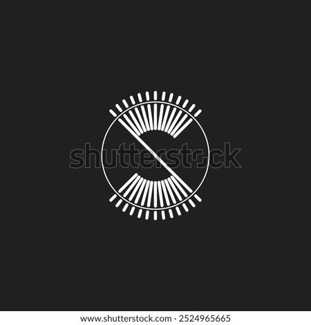 letter s circles swirl spread simple logo vector 