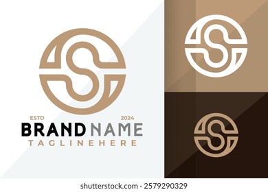 Letter S Circular Logo Icon Vector Design Illustration