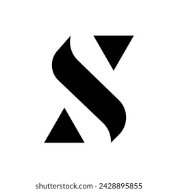 Letter S classic shape with modern unique typography monogram logo design.