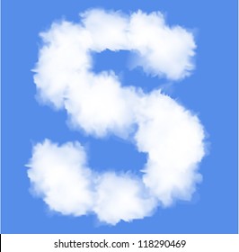Letter S  cloud shape