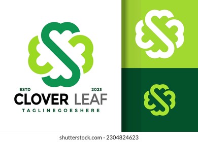 Letter S Clover Leaf Logo vector icon illustration