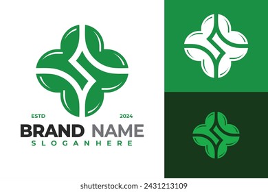 Letter S Clover Logo design vector symbol icon illustration
