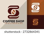 Letter S Coffee Shop Logo Logos Design Element Stock Vector Illustration