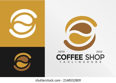 Letter S Coffee Shop Logo Design Vector illustration template