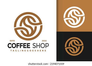 Letter S Coffee Shop Logo Design, brand identity logos vector, modern logo, Logo Designs Vector Illustration Template