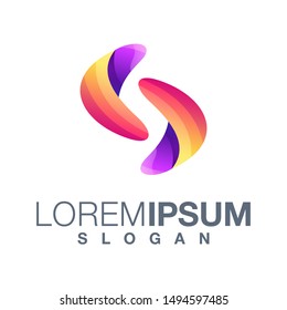 letter S color logo design