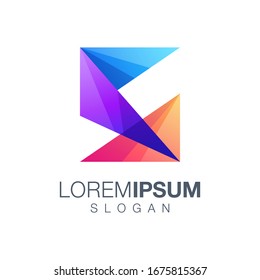 letter S colorful logo design