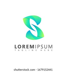 Letter S colorful logo design template
