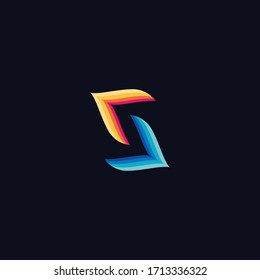 letter S colorful logo design vector template