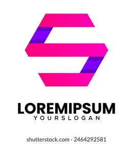 letter S colorful logo design 