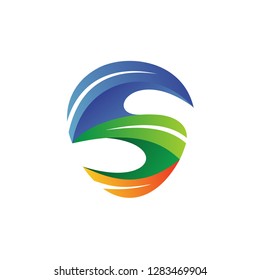 Letter S Colorful Logo Vector