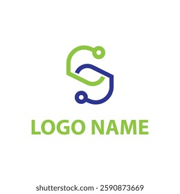 Letter S it company logo, S Technology Logo, Business Brand identity design Vector illustration, S letter Tech logo, Community logo,