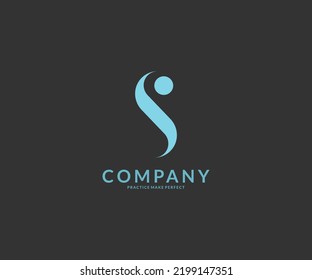 Letter S company logo vector element.Abstract logo design, letter S. Trendy business concept logotype. Creative vector icon.