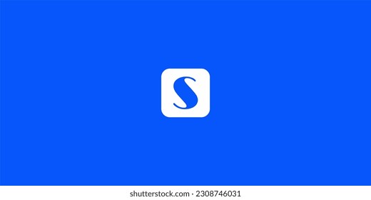 
Letter S concept inside square, typography logo concept, monogram logo and initials letter logo, modern and simple
