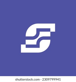 logotipo de red de conexión de letra S