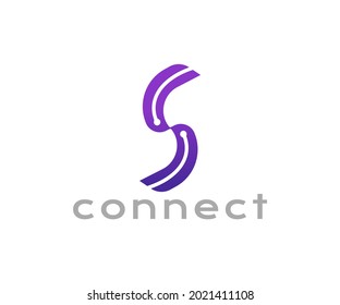 Letter S Connectivity Logo Design Technology Stock Vector (Royalty Free ...