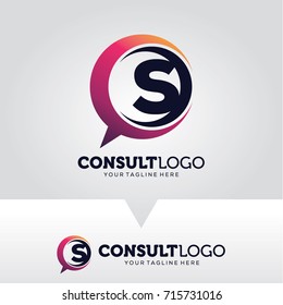 Letter S Consulting Logo Template Design Vector, Emblem, Design Concept, Creative Symbol, Icon