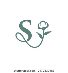 Letter S cotton logo icon vector template.eps
