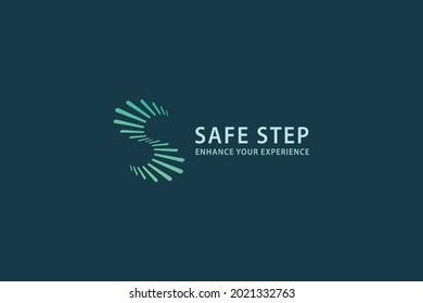 Letter S creative 3d simple and line art safe step modern business logo