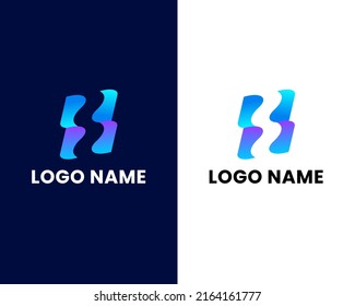 letter s creative colorful modern logo design template