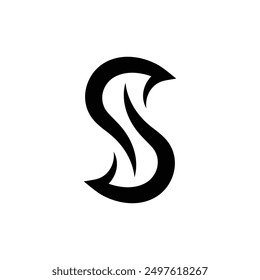 Letra S logotipo de monograma de tipo de salud creativa