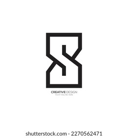 Letter S creative hourglass shape modern minimal logo