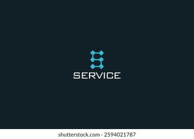 Letter S creative modern technological square logo