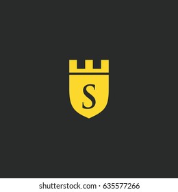 letter S crest fort logo