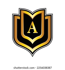 Plantilla de diseño de logotipo de escudo de letras S