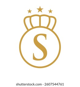 Letter S Crown Logo Concept For Fashion and Beauty Symbol Vector Template