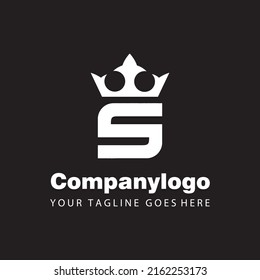 letter S crown monogram design for logo company
