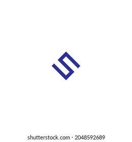 letter s cube epic simple symbol logo vector