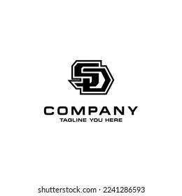Logo-Konzept des Buchstaben S und D