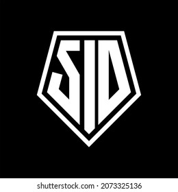 vector de diseño de logotipo de letra s i d