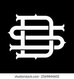 letter s and letter d logo , simple and clean