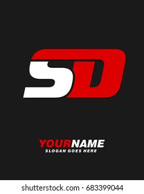 Letter S D logo template vector
