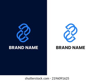 letter s and d mark modern logo design template